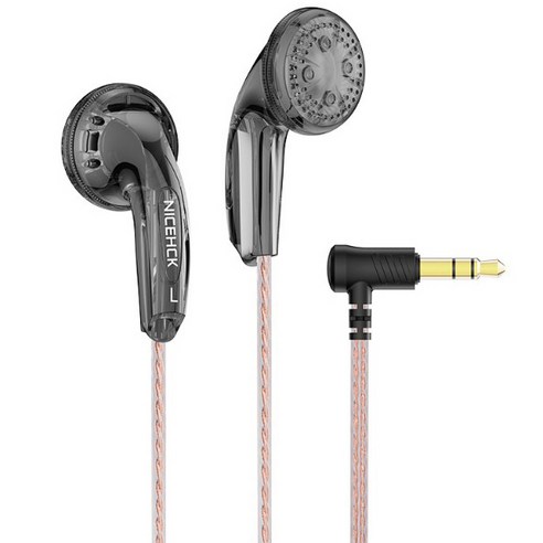 NICEHCK YD30 이어폰 오픈형 은도금 이어폰 MX400 MX500, 클리어블랙(YD30이어폰)