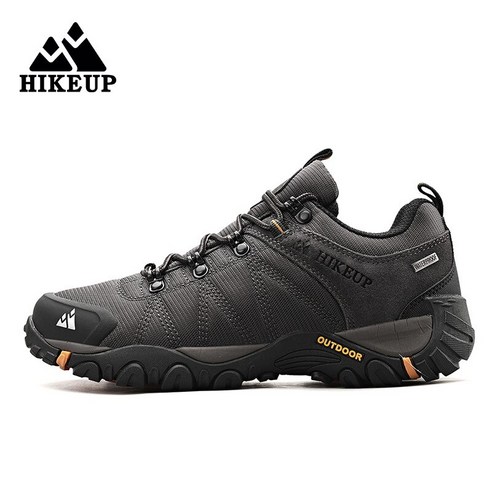 [SW] HIKEUP-최신 남성 하이킹 신발 메쉬 통기성 야외 암벽 등반 신발 남성 트레킹 스니커즈 사냥 부츠 남성 전술 신발