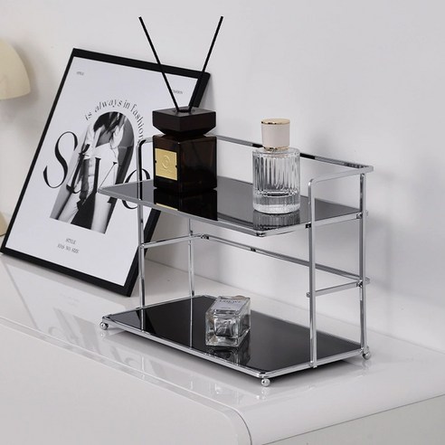 FONOW 수납 2단 아크릴 선반으로 엉망진창 화장대, 깔끔하게 정리하세요!