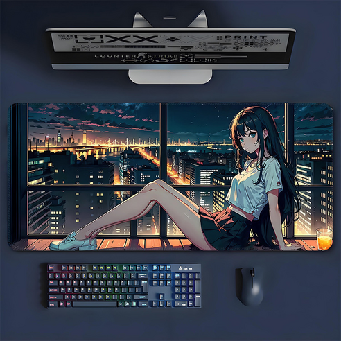 좁은 책상 스트레스 이제 안녕 라나야 게이밍 마우스패드