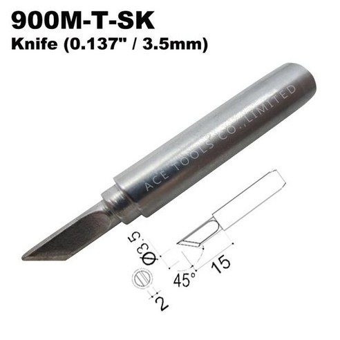 납땜 팁 인두받침대 900M T SK 나이프 3 5mm Hakko 936 907 밀워키, 1 Piece 하코936 Best Top5