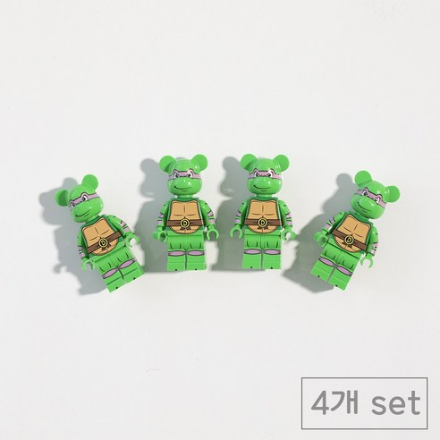 84x84 인테리어 레고 현관문 냉장고자석 마그넷, 닌자거북이4p