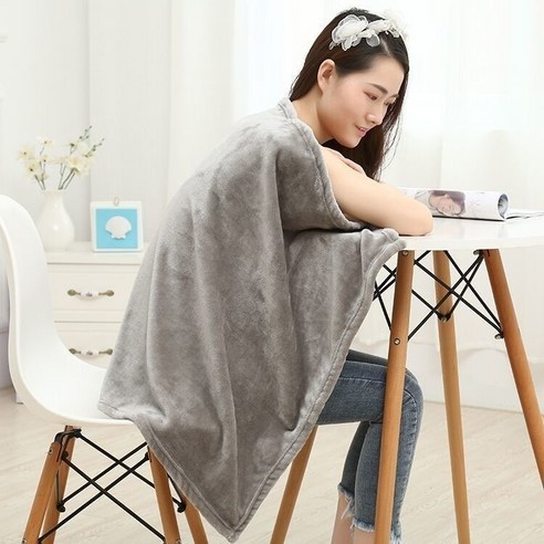 봄과 여름 따뜻한 담요 망토 담요 벨벳 담요 사무실 담요 두 목적 다리 일치하는 점심 휴식 다리 커버 무릎 담요, 1X0.7M 그레이, 하나