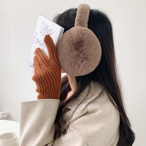 블루씨티 빅 마카롱 무지 컬러 퍼 겨울 접이식 귀마개