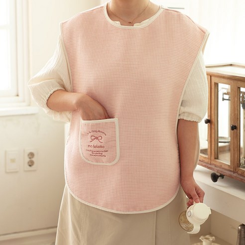 마롤로뜨 프리미엄 엄마 수유 조끼 턱받이, 1개, 1개입, 핑크_프리미엄 수유 앞치마