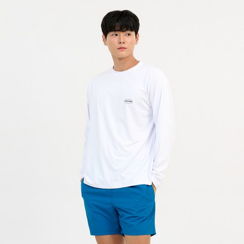 위크나인 남녀공용 돌핀 래쉬가드, M(공용), 화이트