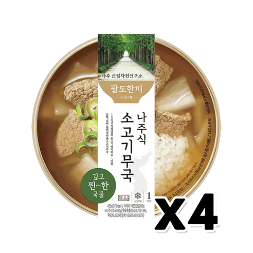 팔도한끼 나주식 소고기무국 즉석간편식 450g x 4개