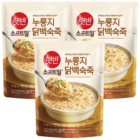 비비고 누룽지 닭백숙죽, 4개, 420g