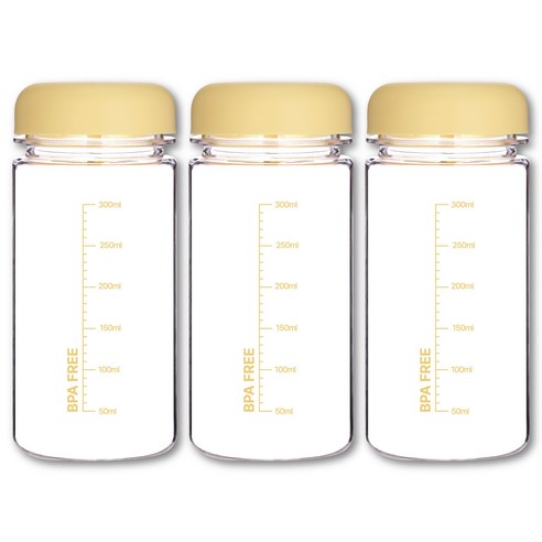 위드 눈금물병 트라이탄 마이보틀 3P, 350ml 옐로 (3개입), 3개