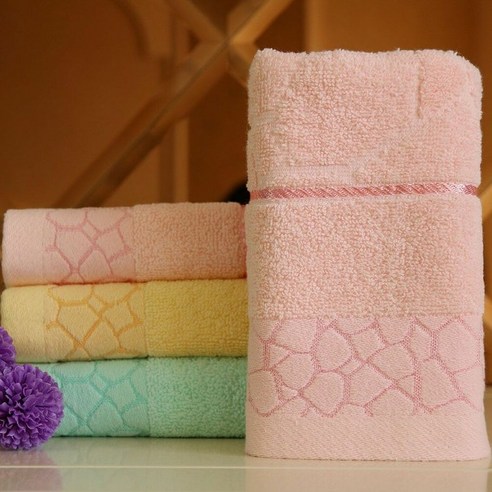 Pure Cotton Knitted Towel Bath Absorbent Drying Cloth Yarn Dyed Plain Towels New 순수한면 니트 수건 목욕 흡수 건조, 2
