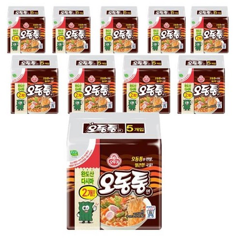 오뚜기 오동통면 멀티팩 120g 5봉, 10개