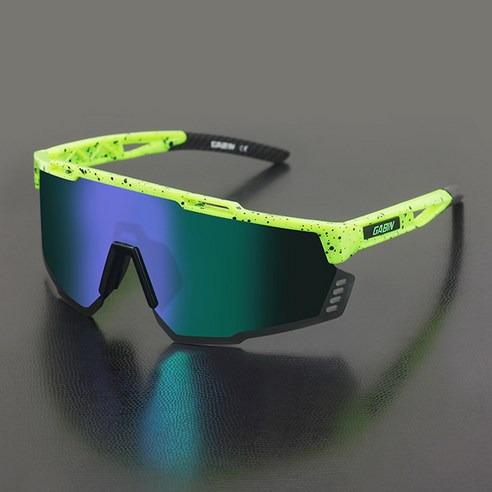 스타일호른 가빈 스포츠 선글라스 G90 얼굴을 딱 잡아주는 안정적인 선글라스 (도수클립 포함), C10+그린미러+형광그린