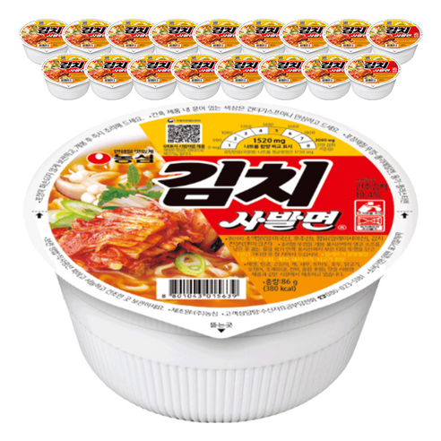 농심 김치사발면 86g 18개