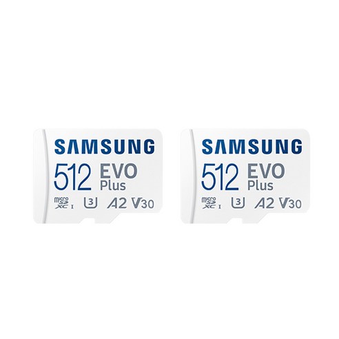 삼성전자 마이크로SD카드 EVO PLUS 512GB MB-MC512KA/KR 2P, 512GB+512GB