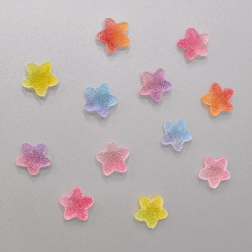 귀여운 창조적 인 시뮬레이션 부드러운 사탕 사랑 다섯개 별 마그네틱 냉장고 자석 장식 고정 폴라로이드 사진 자석, (12 피스 세트) 오각형, 중간