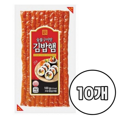 한성 숯불구이맛 김밥햄, 10개, 100g