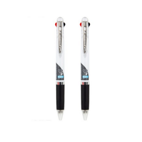 제트스트림 유니 3색 볼펜 0.5mm SXE3-404-05, 화이트, 8개