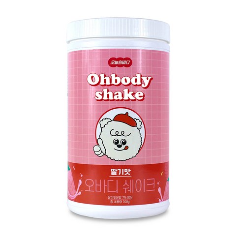 오늘의바디 오바디 단백질 쉐이크 딸기맛, 1개, 700g