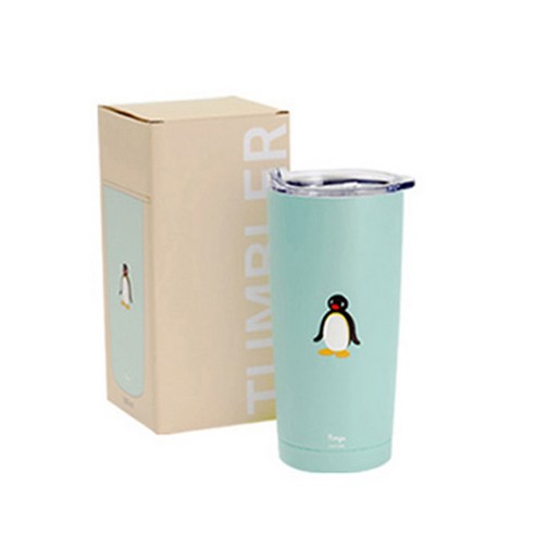 핑구 Pingu 2세대 클래식 뉴트로 보온/보냉 텀블러, 민트