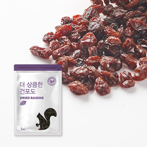 산과들에 건포도 1kg, 2개 건자두