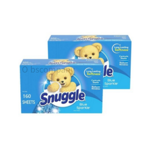 스너글 드라이 시트형 섬유유연제 블루스파클 160p, 320매, 1개