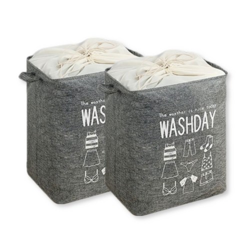 오저씨 WASHDAY 방수되는 이동식 바구니 / 세탁바구니 / 빨래바구니 / 장난감바구니 / 다용도수납함, 오저씨 바구니 / 색상 : 그레이 + 그레이