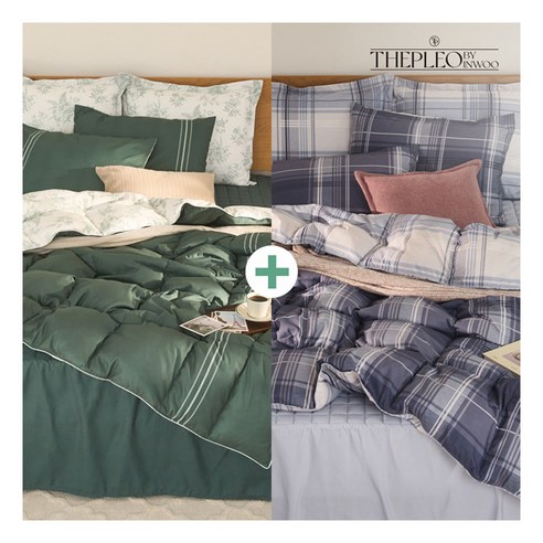 [더플레오(침구)] [OneTV][Q+Q]구스 차렵이불 2장, 상세 설명 참조