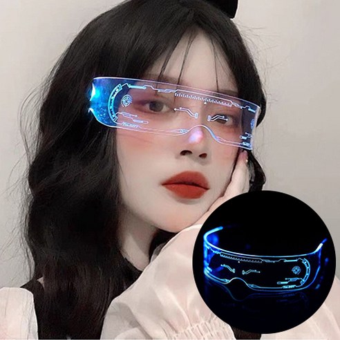 젤루나 LED 고글 사이버 축제 파티 안경 G-01, 1개, 싱글