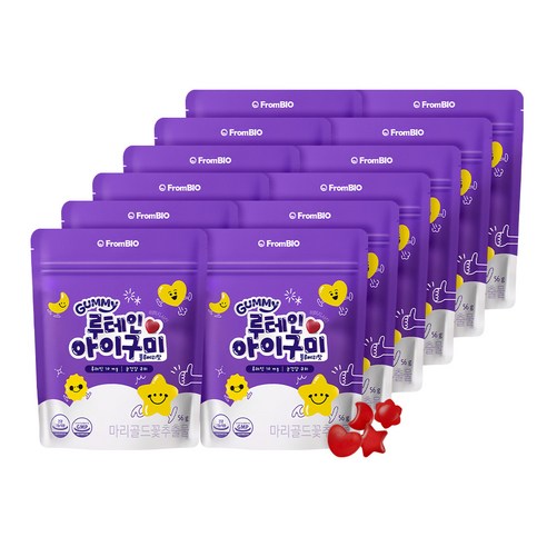 프롬바이오 루테인 아이구미 블루베리맛 구미 젤리, 12개