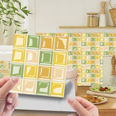OEM 10pc 3D 크리스탈 타일 스티커 DIY 방수 자체 접착 벽, A