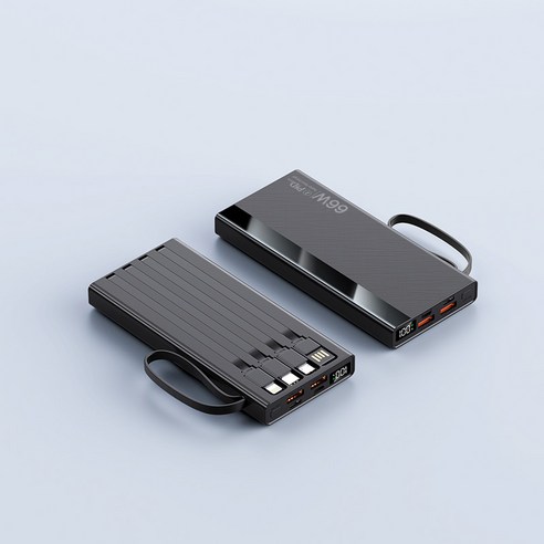 피와이에이치오 보조배터리 30000mAh 대용량 66W 고속충전 실속형 보조배터리, 화이트 밧데리충전기