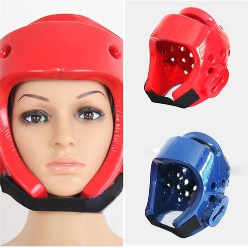 머리보호 헤드기어 가벼운 안전모 격투용 헬멧 taekwondo helmet karate, 푸른, m