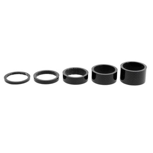 5 pcs 1 1/8 "탄소 섬유 와셔 자전거 자전거 헤드셋 스템 스페이서 산악 도로 자전거 3mm 5mm 10mm 15mm 20mm, 블랙, 탄소 섬유