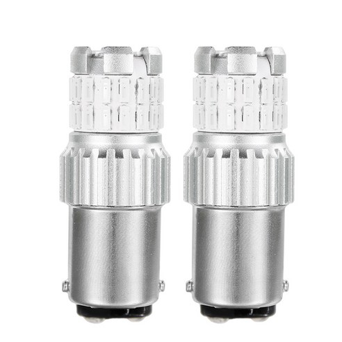 Ursmart 자동차 헤드라이트 전구 백업 7440 7443 T20 LED 전구(프로젝터 포함) 테일 브레이크 스톱 라이트용 LED 전구 교체, 레드 BAY15D, 44.45x14.7x16.5mm, 알류미늄