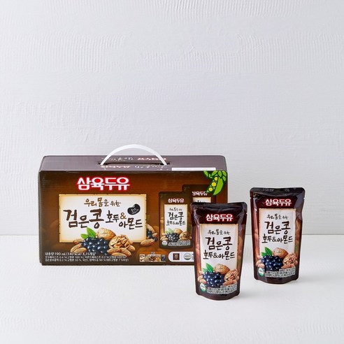 삼육두유 검은콩 호두&아몬드 파우치, 190ml, 30개