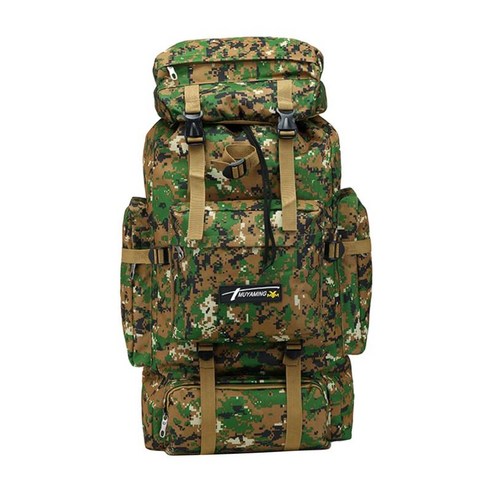 70L 대형 하이킹 백팩 야외 스포츠 방수 여행용 데이팩 - 블랙, 디지털 카모, 70x36x20CM, 나일론