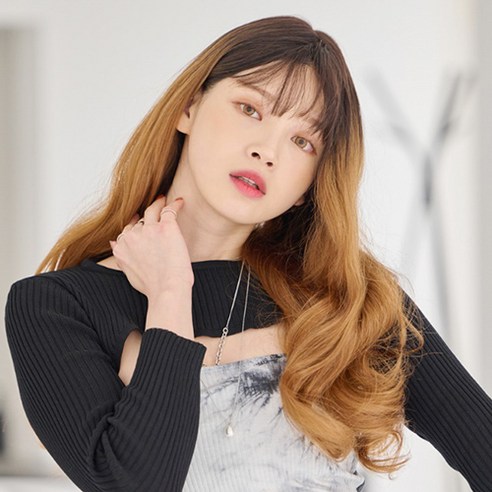 가발매니아 에이프릴 롱 웨이브 통가발 60cm, 마론브라운