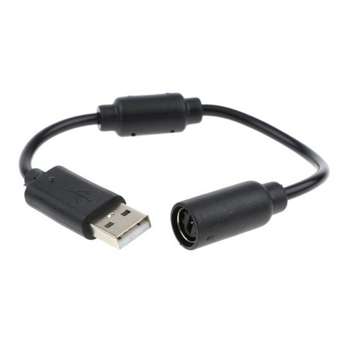 Xbox 360 컨트롤러용 USB 플러그 어댑터 변환 케이블, 블랙, 설명, PVC 금속