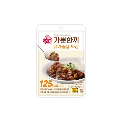 오뚜기 가뿐한끼 닭가슴살 짜장, 130g, 1개