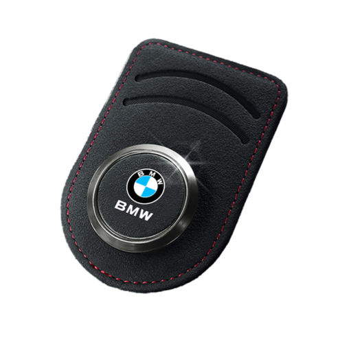 차량용 선글라스 가죽 클립, BMW, 블랙, 1개