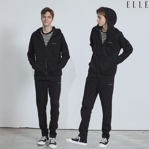 [ELLE] 남성 에센셜 트랙수트 세트 기모트레이닝세트 남자트레이닝복