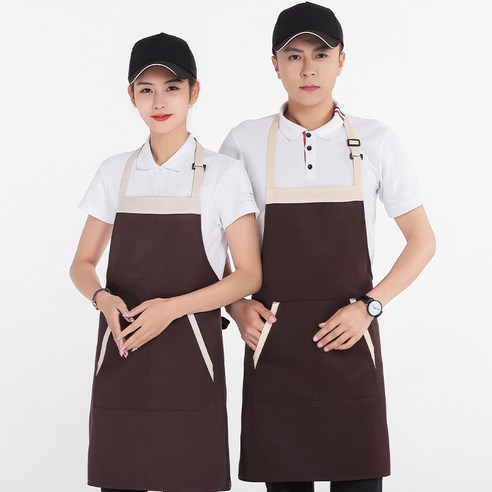 ANKRIC 방수앞치마 앞치마 방오 작업복 앞치마 홀더더럽다., 깊은 커피