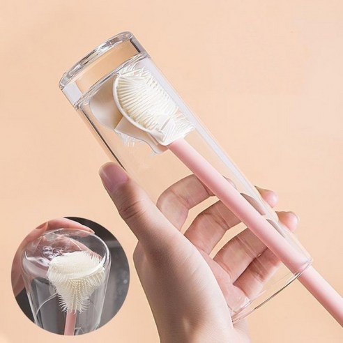 텀블러 젖병 물병 주방청소 병 실리콘 세척솔 청소솔, 2개, 화이트
