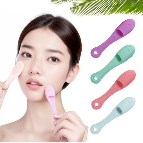 깔끔더하기 세안브러쉬 모공 블랙헤드 클렌징, 2개, 라벤더퍼플