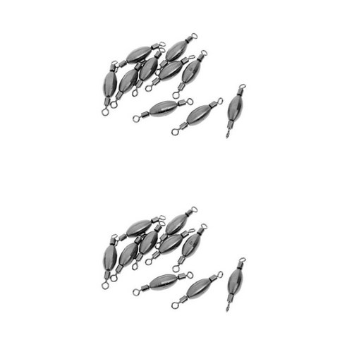 10pcs 구리 빠른 싱커 낚시 스위블 롤링 배럴 스위블 태클 0.3+10pcs 구리 빠른 싱커 낚시 스위블 롤링 배럴 스위블, 은