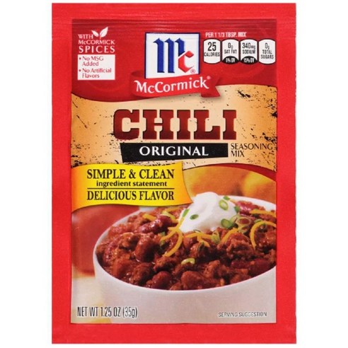 맥코믹 칠리 시즈닝 믹스 오리지널, 35g, 1개