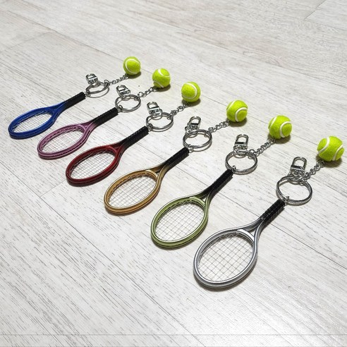 테니스 애호가를 위한 테니스 공 키링 키홀더