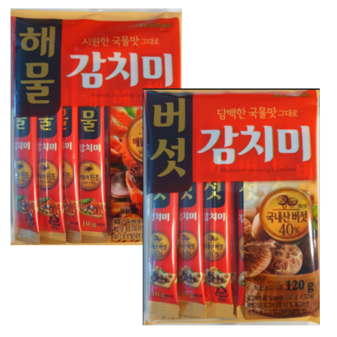 해물감치미120g + 버섯감치미120g 1세트/스틱형10g(대상 청정원), 1세트