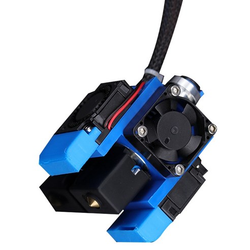 모든 금속 V6 J-헤드 Hotend 보우 덴 압출기 키트 냉각 E3D V6 화산 Hotend 팬 브래킷 블록 3D 프린터 부품에 대한, 24V., 블랙 & 블루
