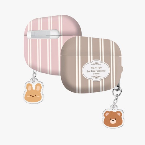 귀여움과 안전을 한 번에! 퍼지베어 파자마 에어팟 케이스